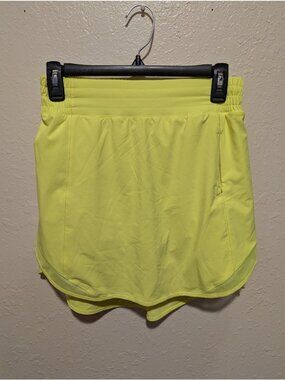 Lululemon Hotty Hot High-Rise Skirt *Long Size 6 Highlight Yellow Tennis W8AF4T
